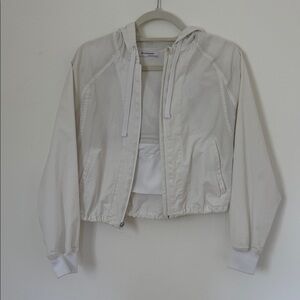 Banana Republic Cream Hooded Jacket